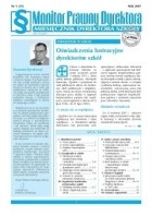 Ok�adka Monitor Prawny Dyrektora Szko�y